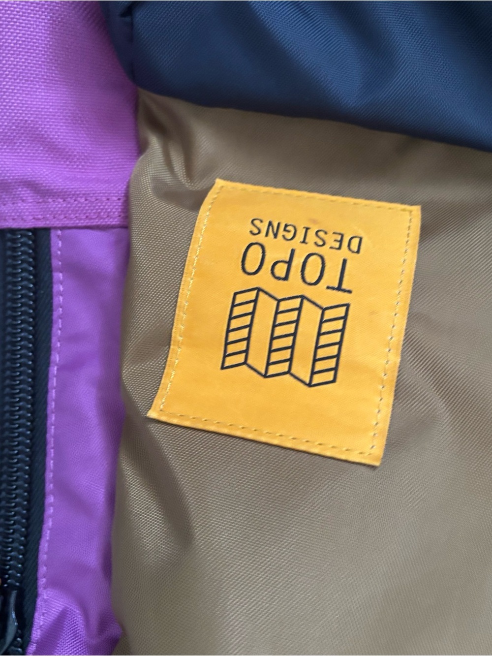 NEW! Topo Designs Purple, Brown & Navy Daypack with Teal Straps - Picture 3 of 5